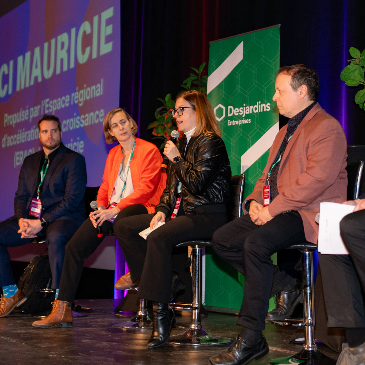 Pan&eacute;listes lors du colloque en innovation de la Mauricie (CI Mauricie 2025).